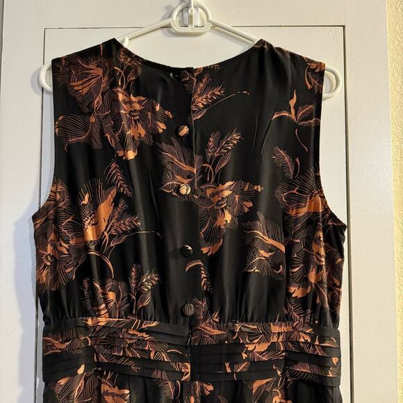 MADEWELL x No. 6 Isabella Jumpsuit Floral Silk Wide Leg Size 8 - Picture 7 of 11